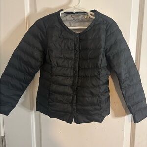 Uniqlo kids black Puffer Jacket size 3/4 EUC